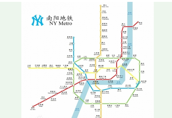 南阳地铁线路图图片