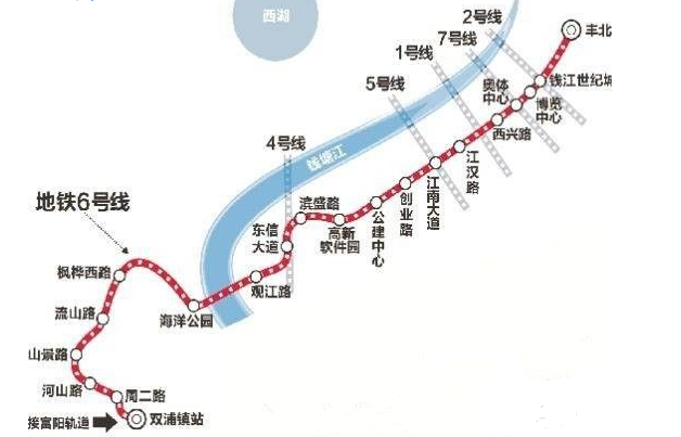 杭州地铁6号线最新线路图