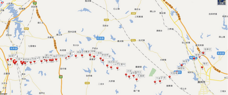 滁淮高速公路线路图